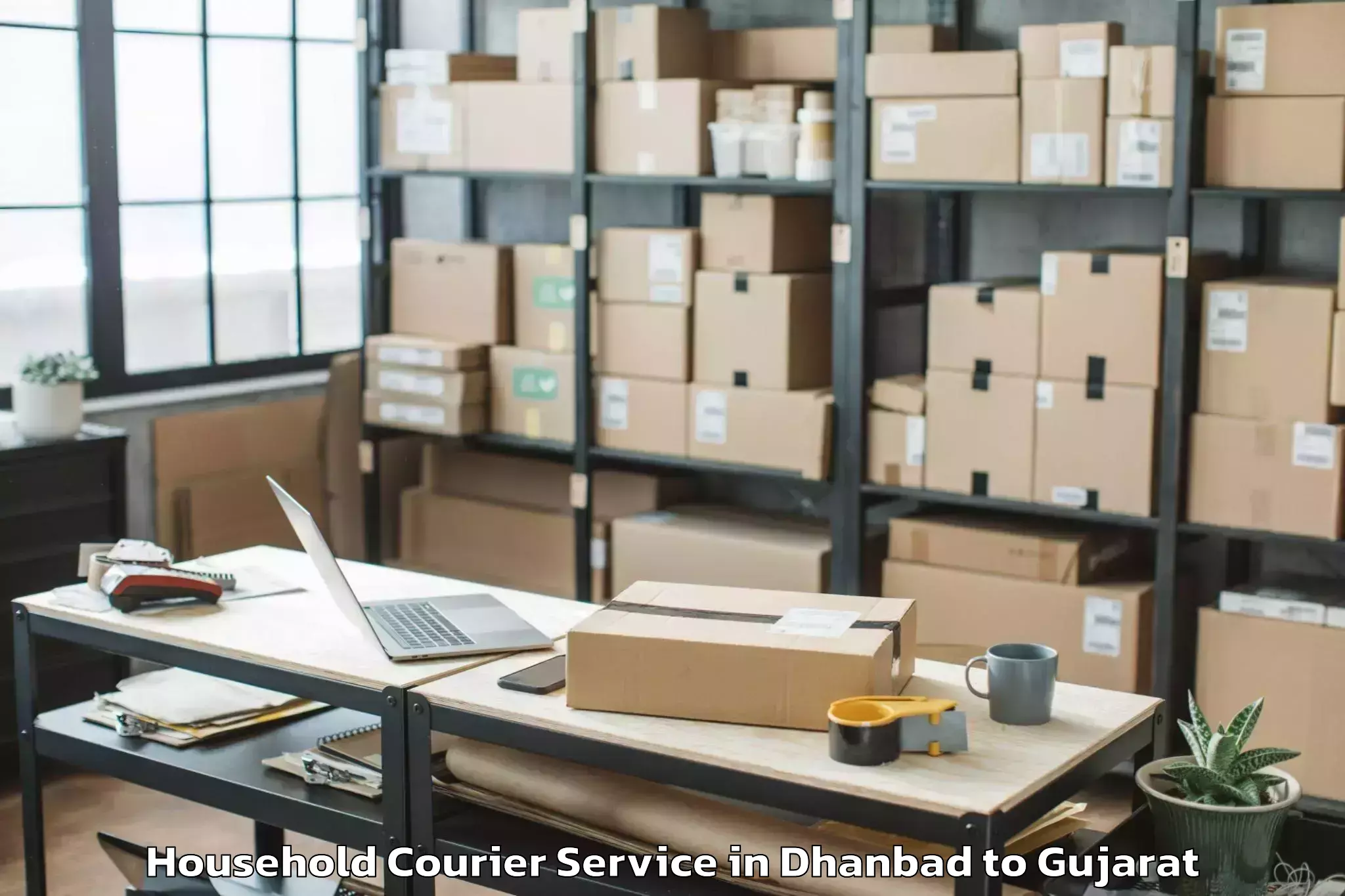 Top Dhanbad to Navsari Agricultural Universit Household Courier Available